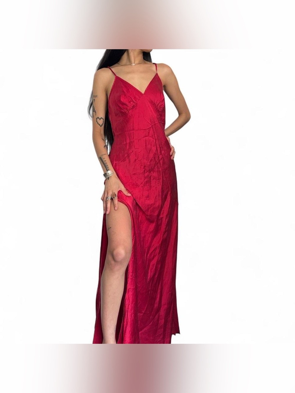 100% Silk Cherry Red Victoria’s Secret Slip Dress Circa 2003 Size Medium